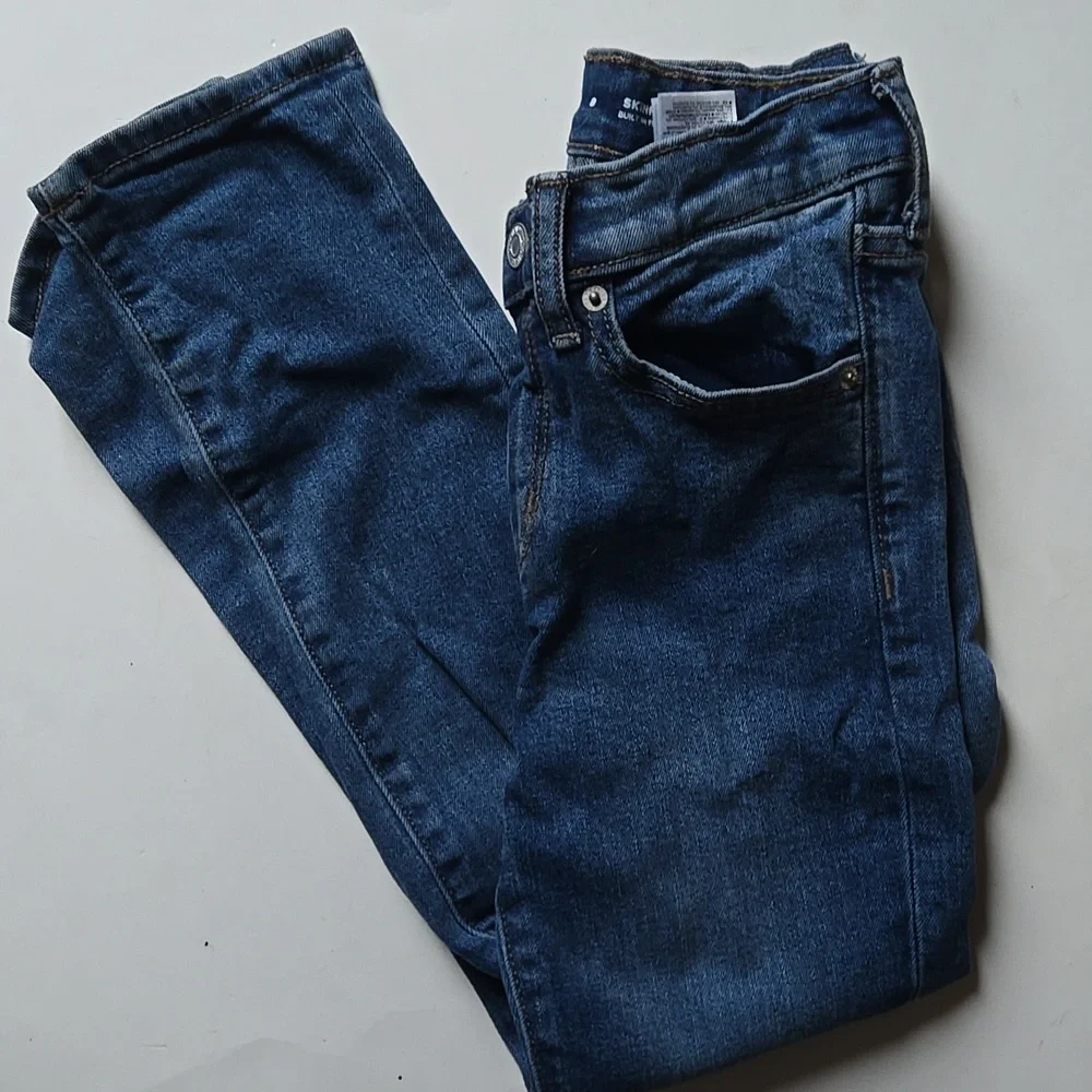 The Children's Place Blue Wash Adjustable Waiste Skinny Denim Jeans-Size 8